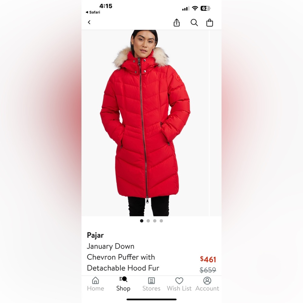 Red Pajar New Women's Puffer Coat NWT